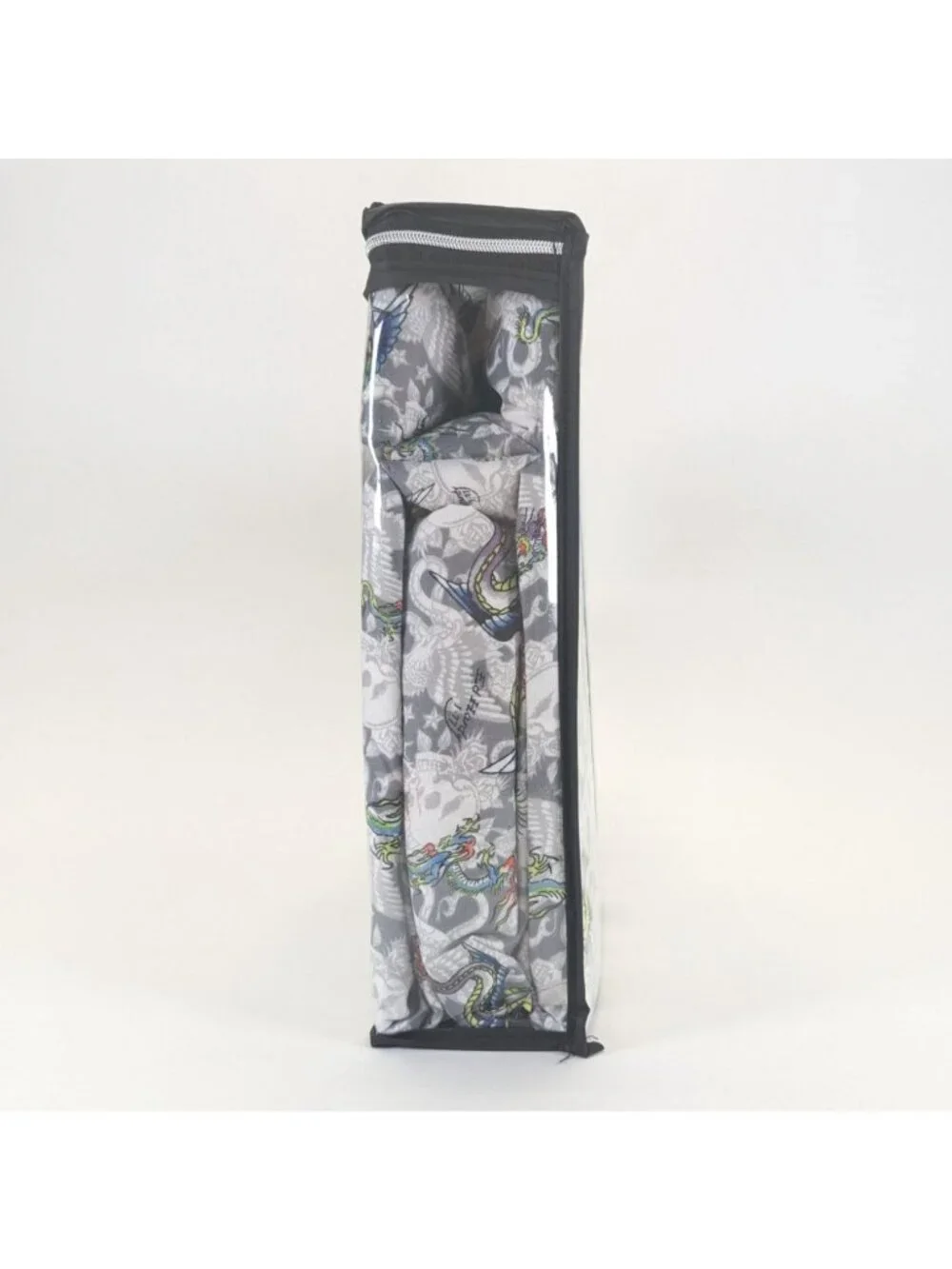 Ed Hardy Queen Sheet Set 6-Piece w 4 Pillowcases White Gray Tattoo Dragon Skill